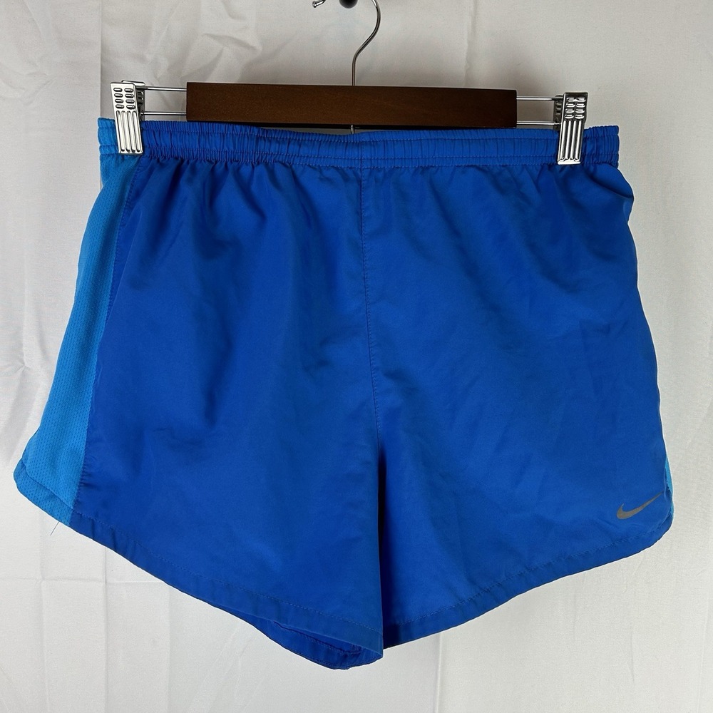 Nike Running Shorts Women's Medium Blue‎ Dri Fit Elastic Waist Lined Pull On